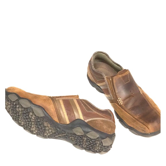 skechers memory foam leather